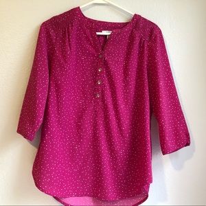 Pink 3/4 Sleeve Blouse